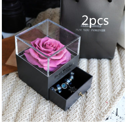 eternal flower rose jewelry box for birthday presents valentines day wedding gift