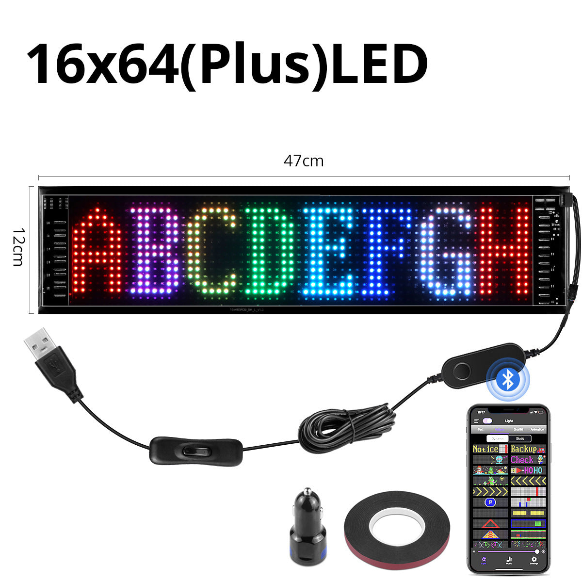 usb programmable led pixel matrix soft screen