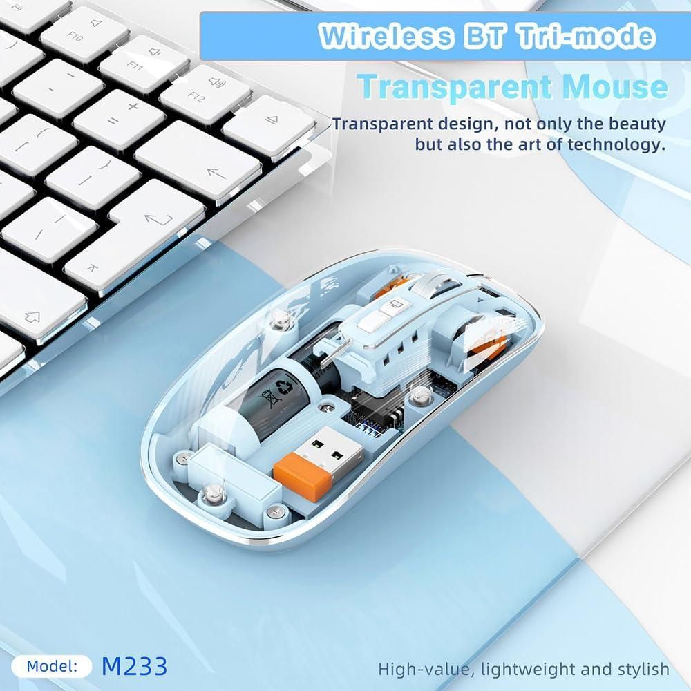 rechargeable transparent mouse (ai design)