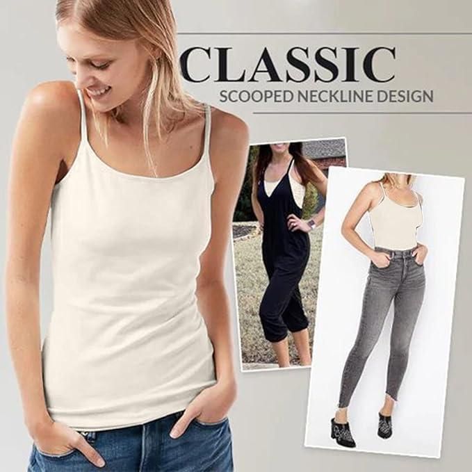 women's loose cami with built-in tank top (free size)
