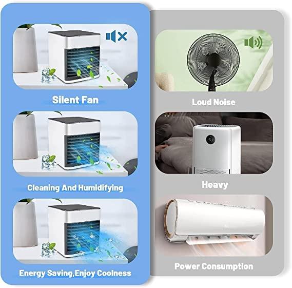 portable mini air conditioner small size 500ml water tank usb powered