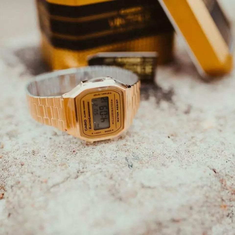 casio vintage digital gold unisex watch