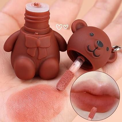 bear matte lipstick keychain (pack of 2, assorted)