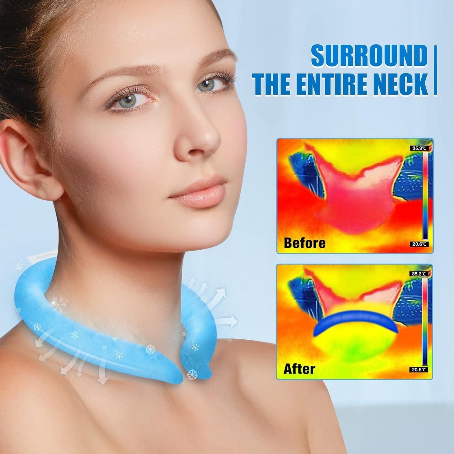 reusable neck cooling wraps tube