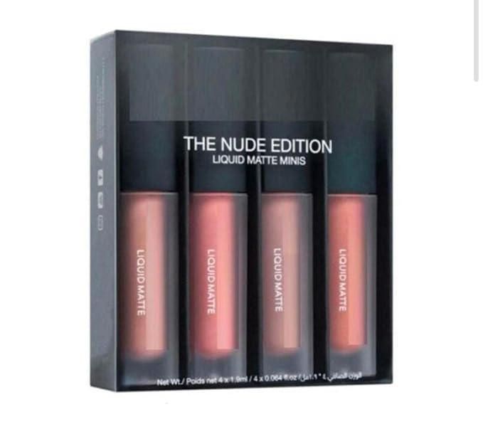 nude red edition different shades liquid lipstick set of 4 (16ml)