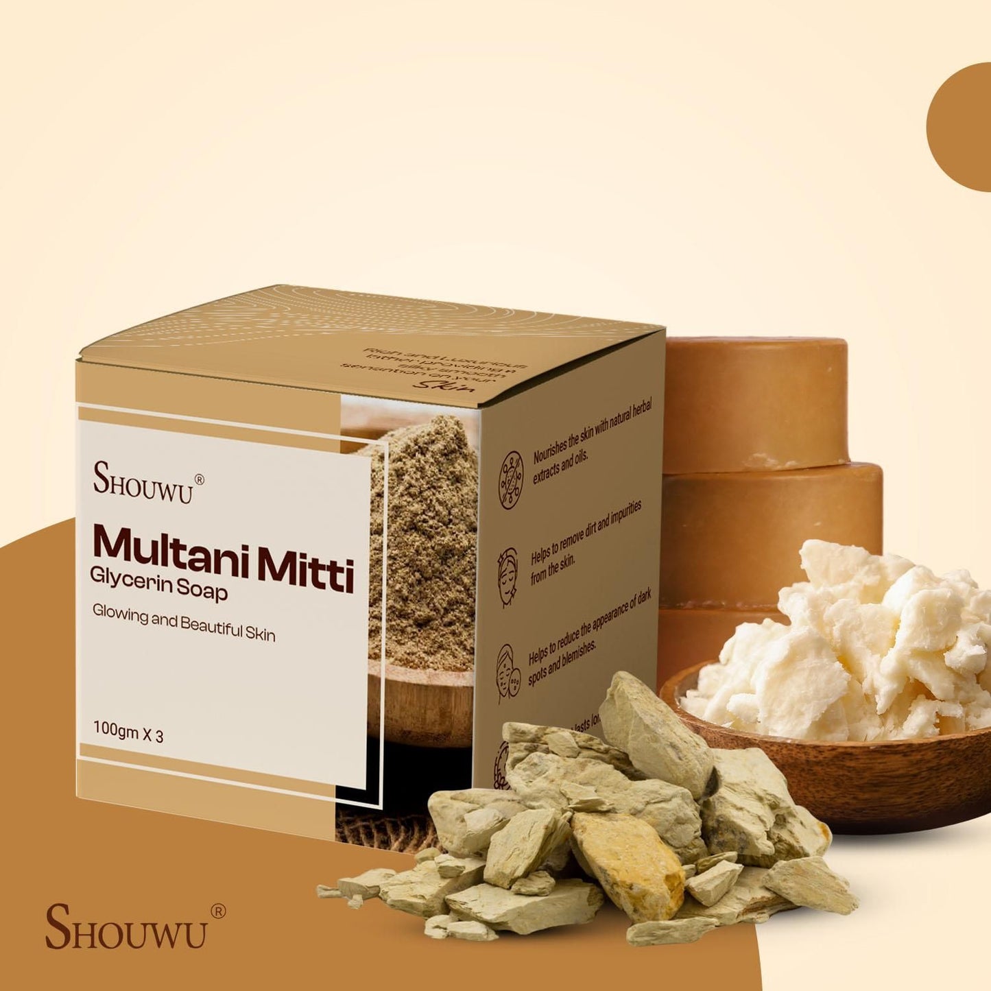 shoumu multani mitti glycerin soap