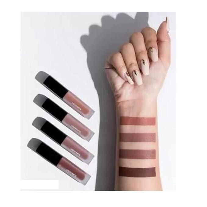 nude red edition different shades liquid lipstick set of 4 (16ml)