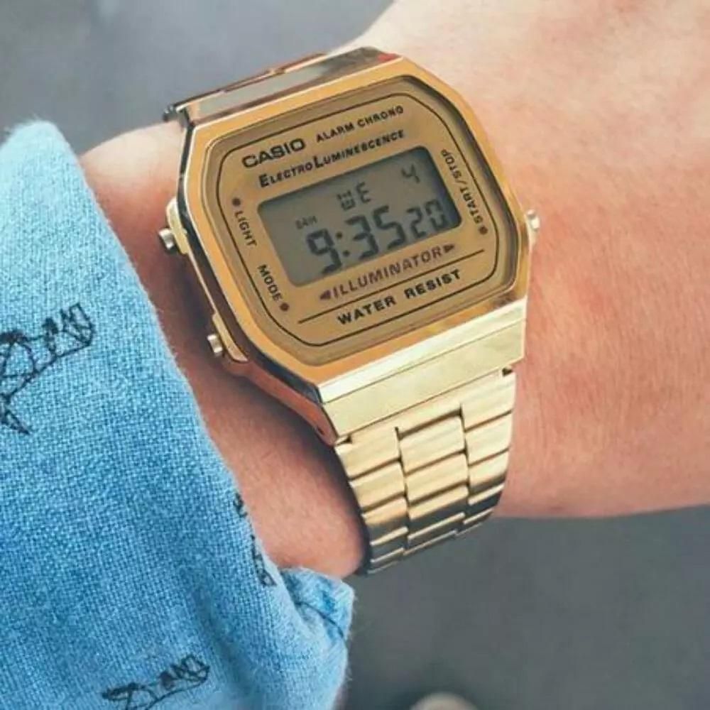 casio vintage digital gold unisex watch