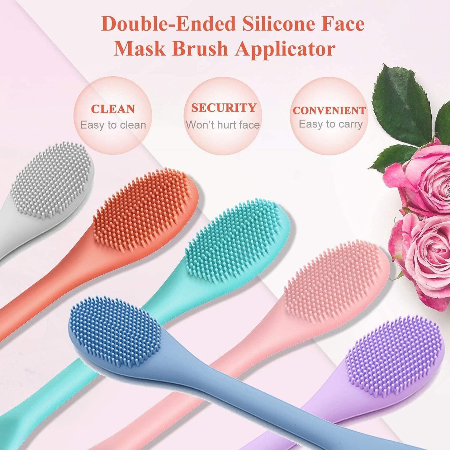 silicone face mask brush applicator