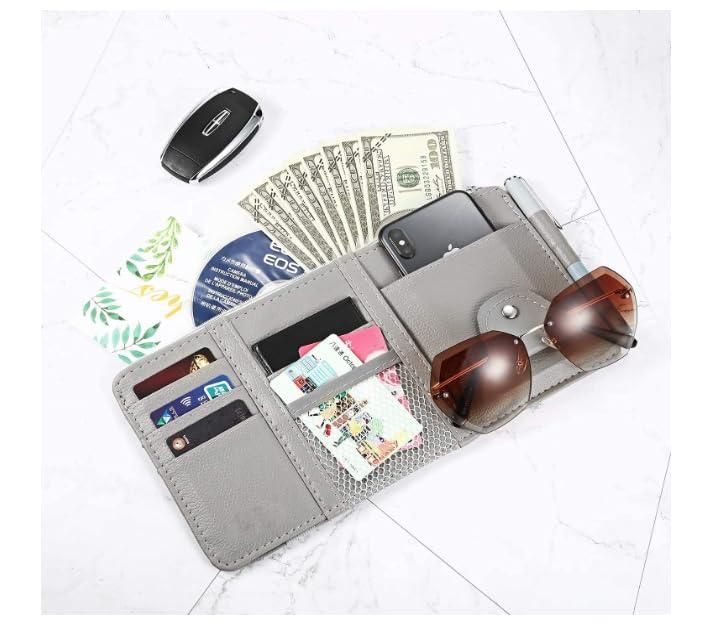 sun visor storage pouch car organizer