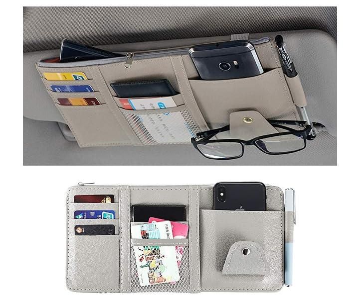 sun visor storage pouch car organizer
