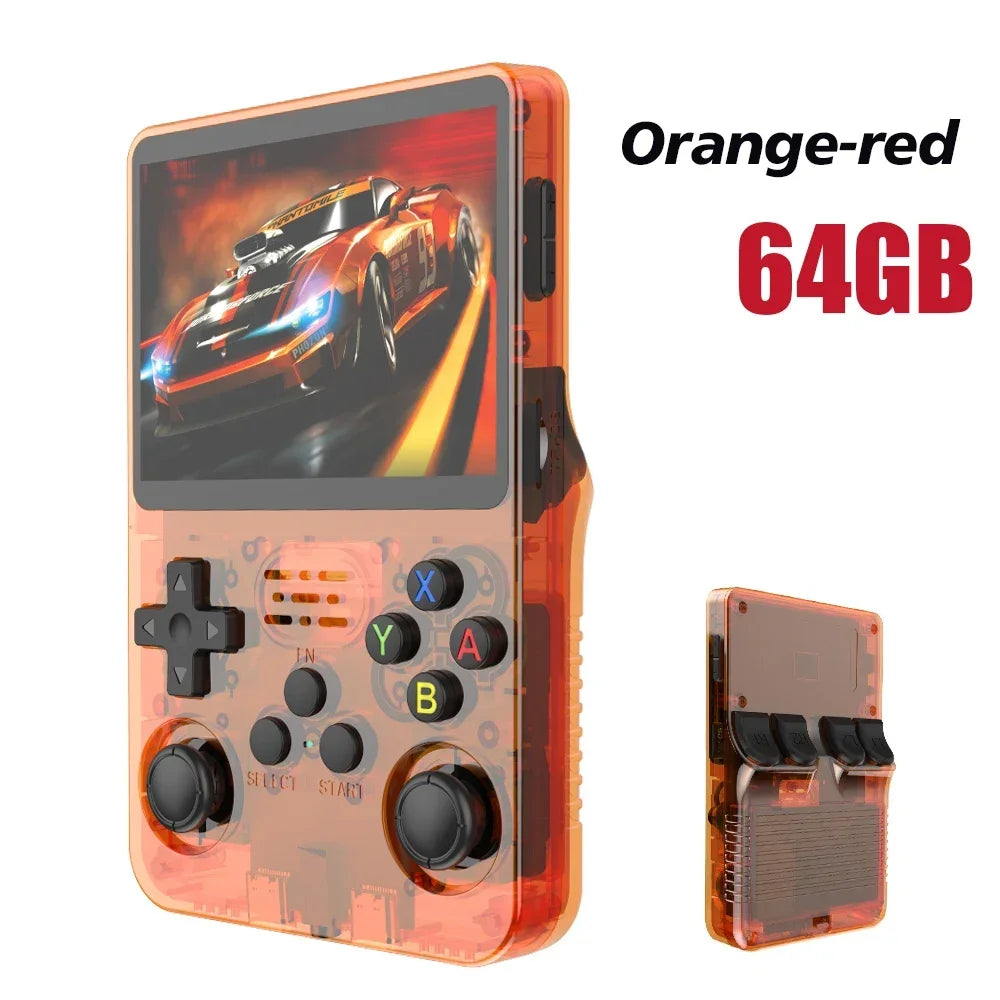 new r36s retro handheld game console linux system 3.5 inch ips screen portable pocket video player 64gb 128gb games kid gift