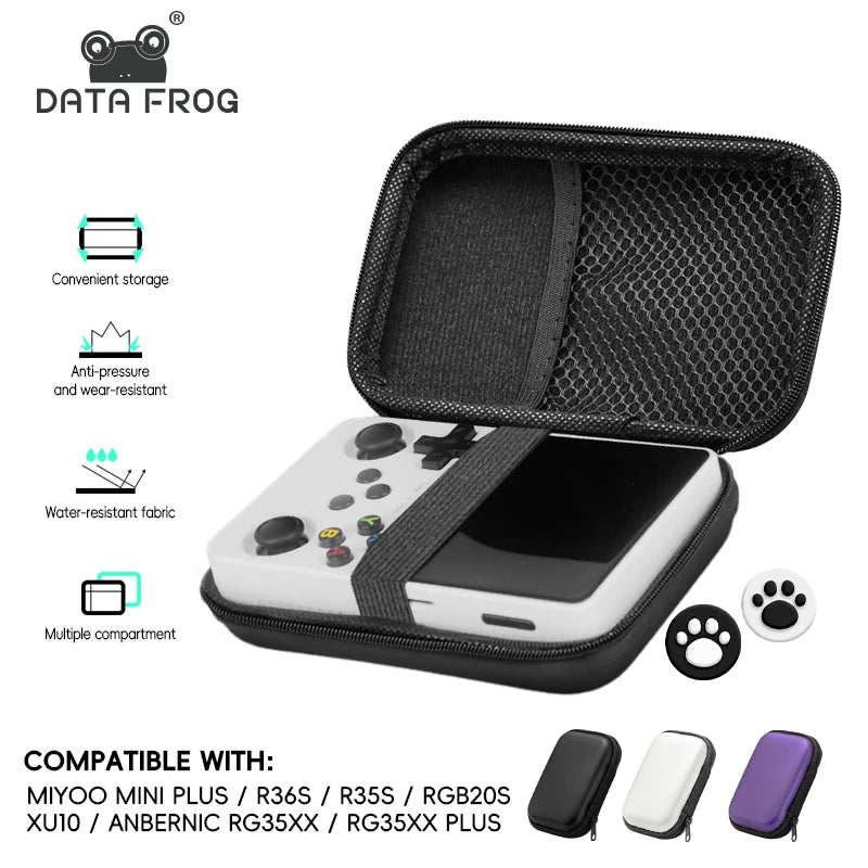 data frog for r36s case retro video game bags eva cover case for rg35xx r35s miyoo mini plus founded protective bag