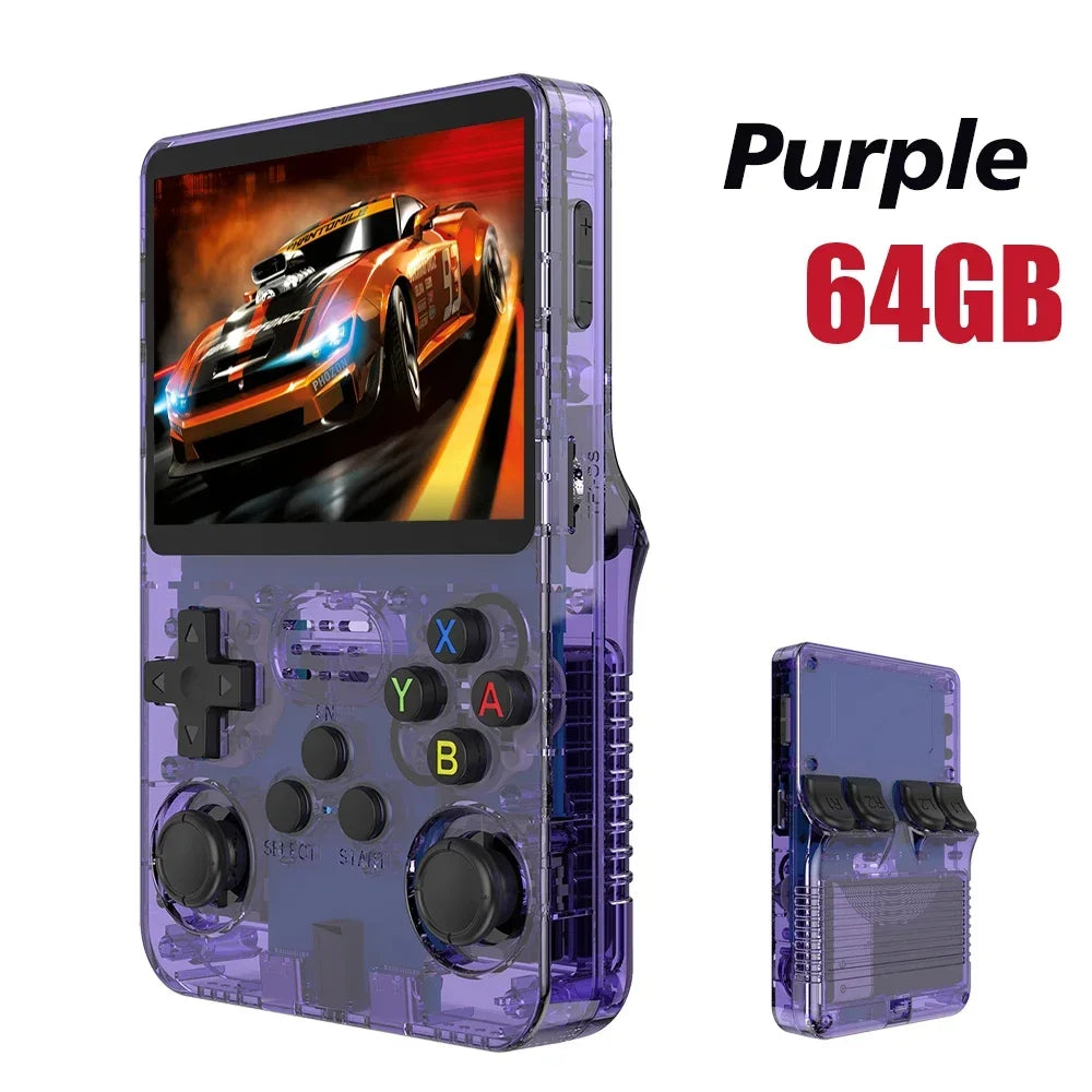 new r36s retro handheld game console linux system 3.5 inch ips screen portable pocket video player 64gb 128gb games kid gift
