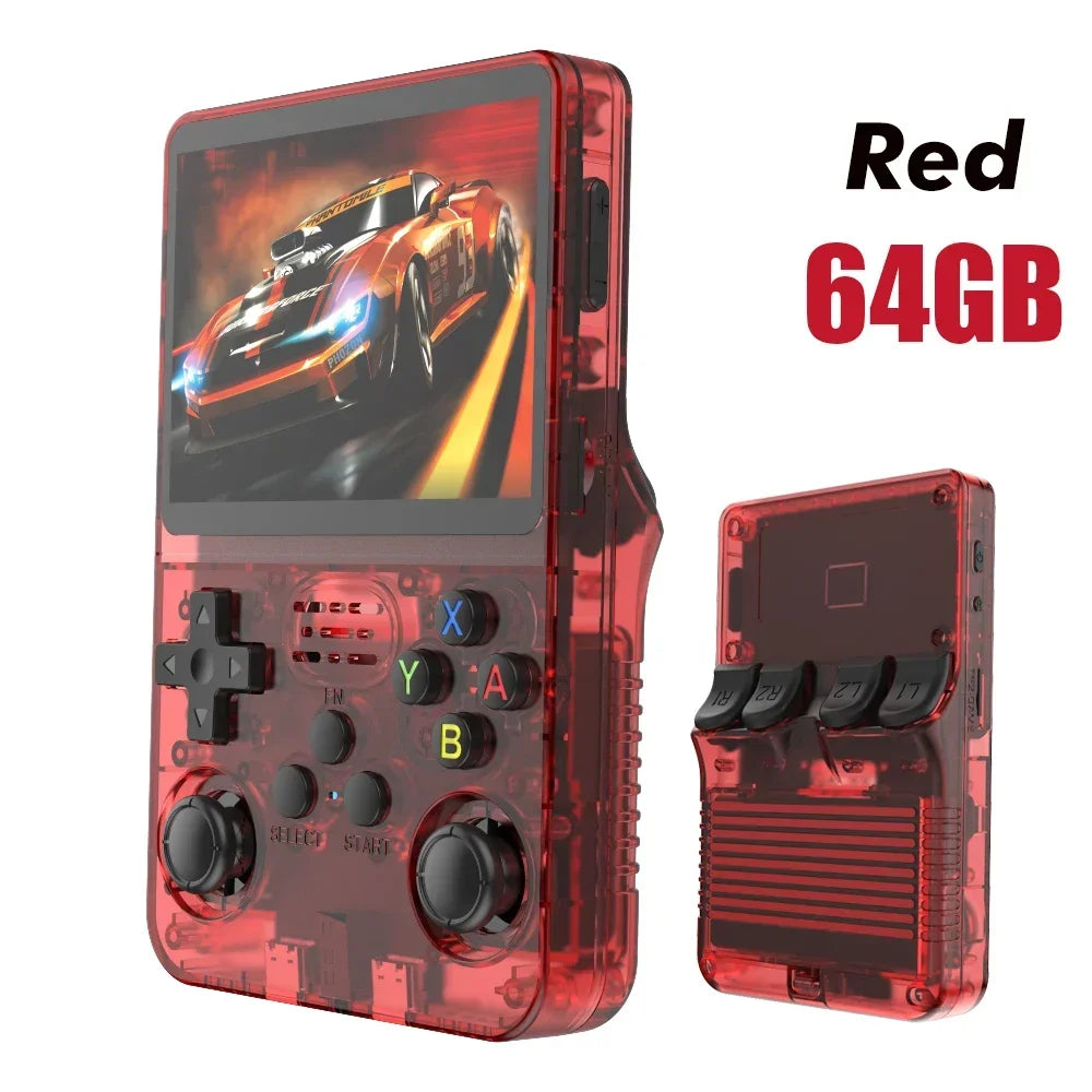 new r36s retro handheld game console linux system 3.5 inch ips screen portable pocket video player 64gb 128gb games kid gift