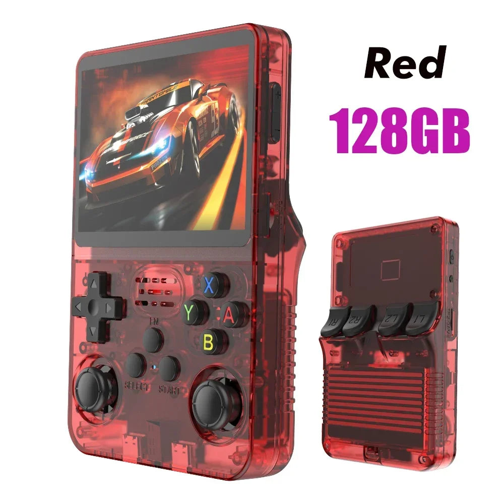 new r36s retro handheld game console linux system 3.5 inch ips screen portable pocket video player 64gb 128gb games kid gift