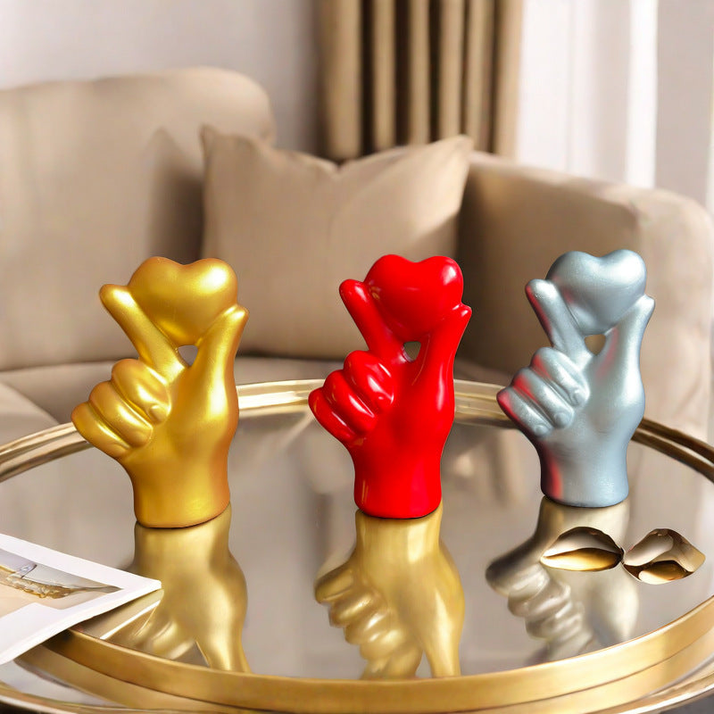 decorative resin crafts valentine's day love gesture ornaments home decor