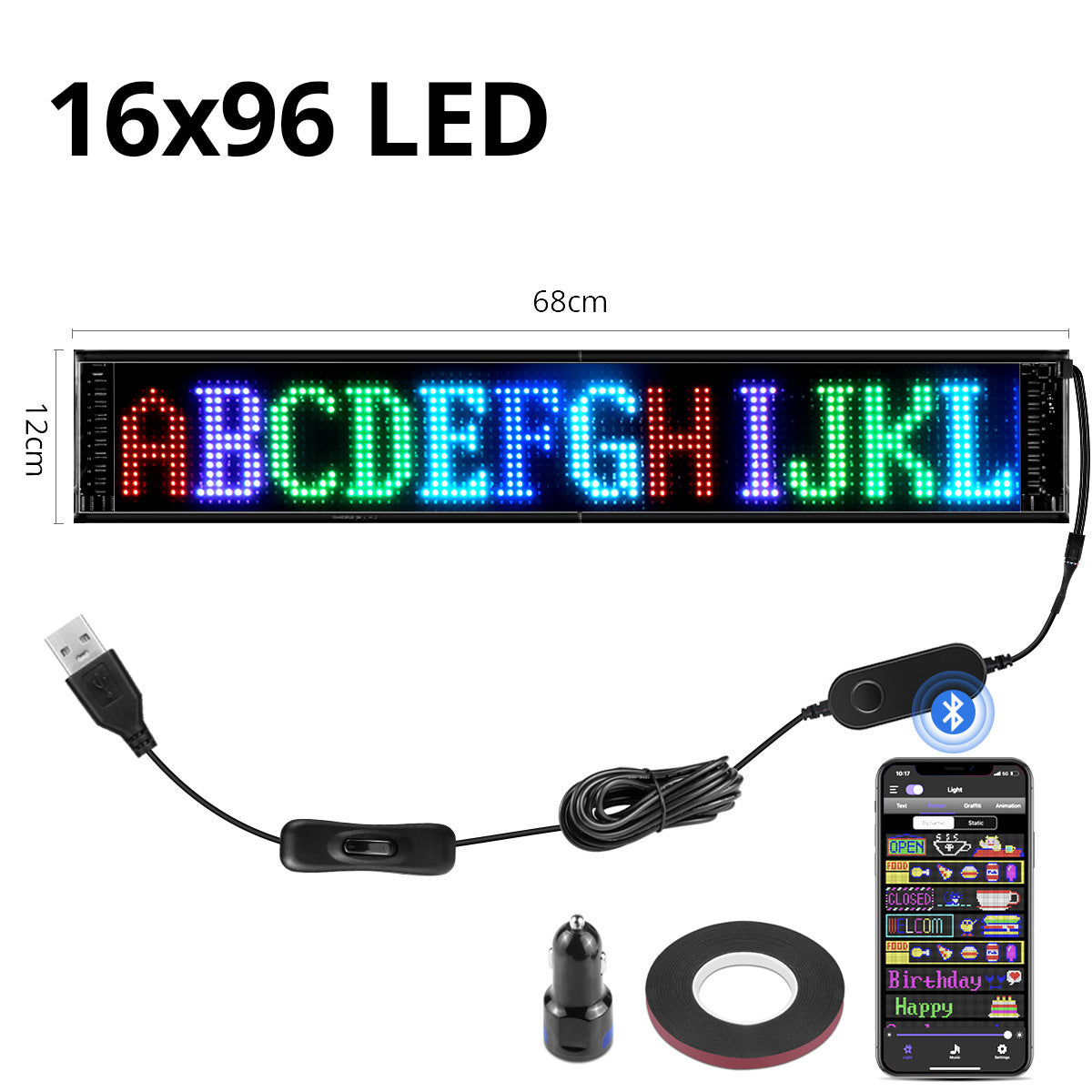 usb programmable led pixel matrix soft screen