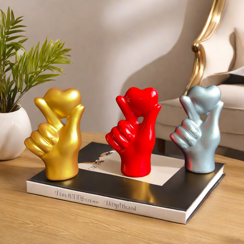 decorative resin crafts valentine's day love gesture ornaments home decor
