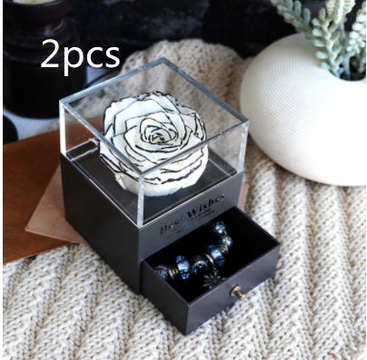 eternal flower rose jewelry box for birthday presents valentines day wedding gift