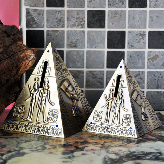 Retro Pharaoh Pyramid Piggy Bank