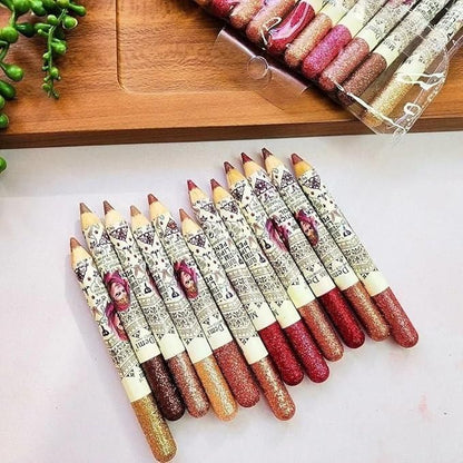 Set of 12 Color Lip Liner, Nude Matte Lipstick (Premium Quality)