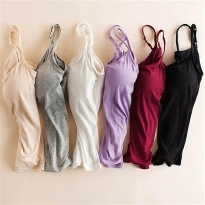 Women's Loose Cami with Built-in Tank Top (Free Size)