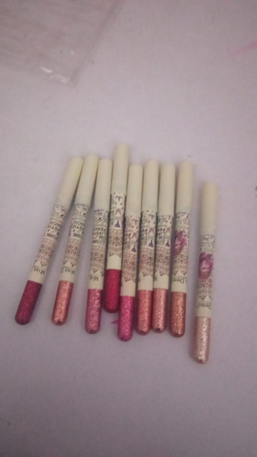 set of 12 color lip liner, nude matte lipstick (premium quality)