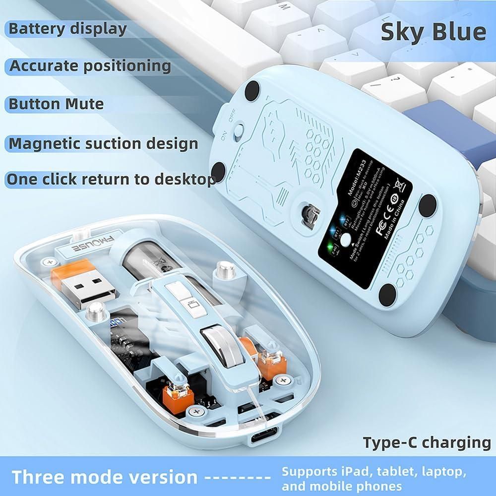 rechargeable transparent mouse (ai design)