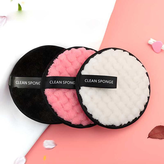 Makeup Removal Sponge Pads - Microfiber Reusable For Deep Cleansing (Pack of 3)