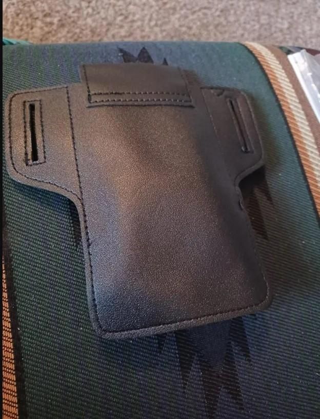 men's pu leather phone case with belt loop