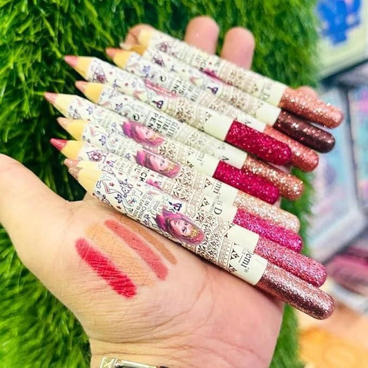 Set of 12 Color Lip Liner, Nude Matte Lipstick (Premium Quality)
