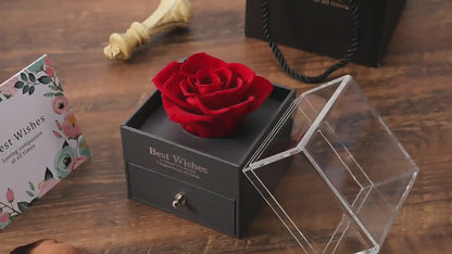 Eternal Flower Rose Jewelry Box for Birthday Presents Valentines Day Wedding Gift